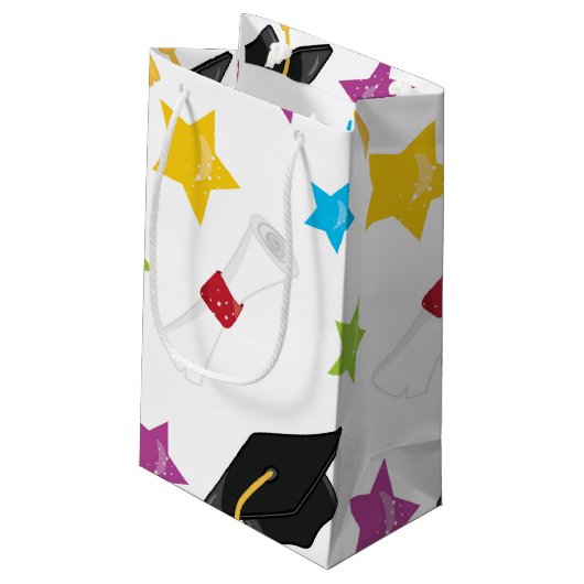 Afstuderen sterren klein cadeauzakje (Achterkant Gekanteld)