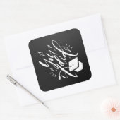 Afstuderen Sticker. Gift of Party Decoration Idee. Vierkante Sticker (Envelop)