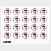 Afstuderen Sticker - Monogrammed polka dot sticker (Vel)