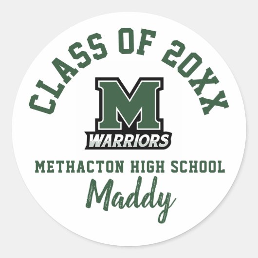 Afstuderen Stickers Methacton High School, Custom (Voorkant)
