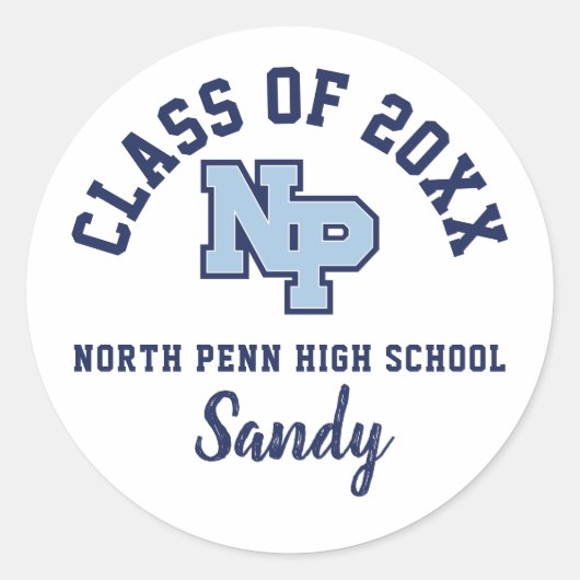 Afstuderen Stickers North Penn High School, Custom (Voorkant)