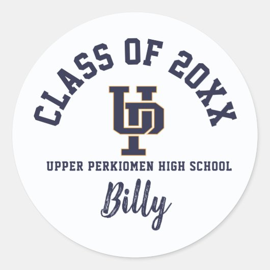 Afstuderen Stickers Upper Perkiomen High School (Voorkant)
