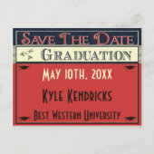 Afstuderen Stijl sparen de Datum Briefkaart (Voorkant)