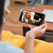 Afstuderen Stijlvol Retro Afstudeerder Goud Kaart