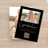 Afstuderen stijlvolle eenvoudige foto gouden kalli kaart