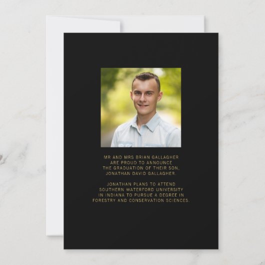 Afstuderen Stijlvolle klasse Jaar 5 Aangepaste kle Aankondiging (Achterkant)