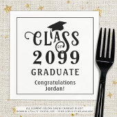 Afstuderen Stijlvolle Klasse Jaar Aangepaste Kleur Servet