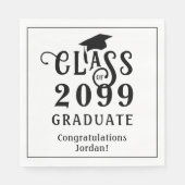 Afstuderen Stijlvolle Klasse Jaar Aangepaste Kleur Servet (Voorkant)