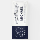 Afstuderen Stijlvolle Minimale KLASSE VAN 2021 Nav Spandoek (Verticaal)