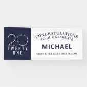 Afstuderen Stijlvolle Minimale KLASSE VAN 2021 Nav Spandoek (Horizontaal)