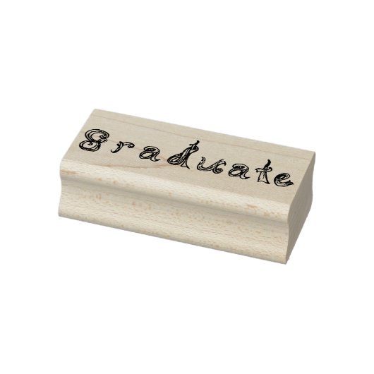 Afstuderen Stof Letters Lettertype Rubber Stamp Rubberstempel (Stempel)