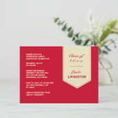 Afstuderen Stole Flat Invitation Kaart (Staand voorkant)