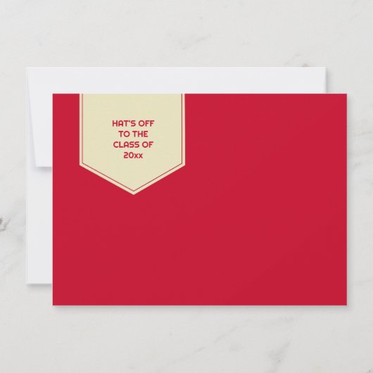 Afstuderen Stole Flat Invitation Kaart (Achterkant)