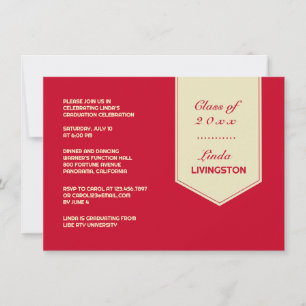 Afstuderen Stole Flat Invitation Kaart