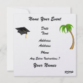 Afstuderen - "Stranduitnodiging in een flesje" - S Kaart (Achterkant)