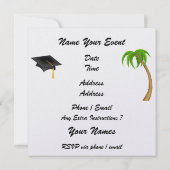 Afstuderen - "Stranduitnodiging in een flesje" - S Kaart (Achterkant)