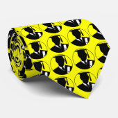 Afstuderen Stropdas Pet Geel (Opgerold)