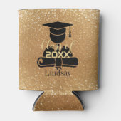 Afstuderen student - Klasse van 20XX - Gouden Glit Blikjeskoeler (Voorkant)