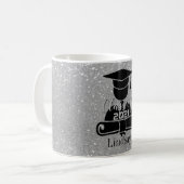 Afstuderen student - Klasse van 20XX - Zilveren gl Koffiemok (Voorkant links)