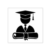 Afstuderen student rubberstempel (Afrduk)
