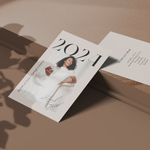 Afstuderen Student School Netwerken Moderne foto Visitekaartje