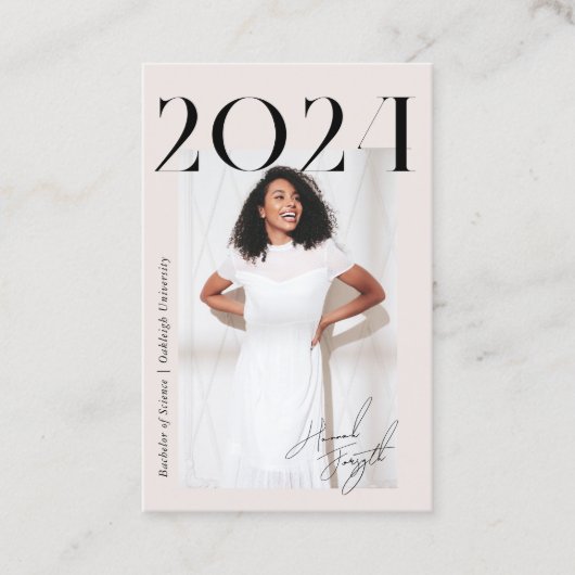 Afstuderen Student School Netwerken Moderne foto Visitekaartje (Voorkant)