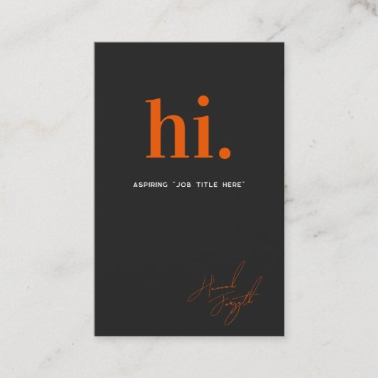 Afstuderen Student School Networking Modern Visitekaartje (Voorkant)