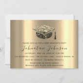 Afstuderen Student Sepia Gold Afstuderen Pet Kaart (Voorkant)