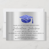 Afstuderen Student Silver Gray Royal Blue Simp Kaart (Voorkant)