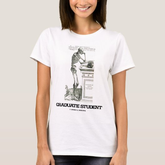 Afstuderen student (Skelet) T-shirt (Voorkant)