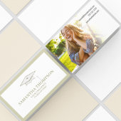 Afstuderen Student University Graduation Cap Foto Visitekaartje