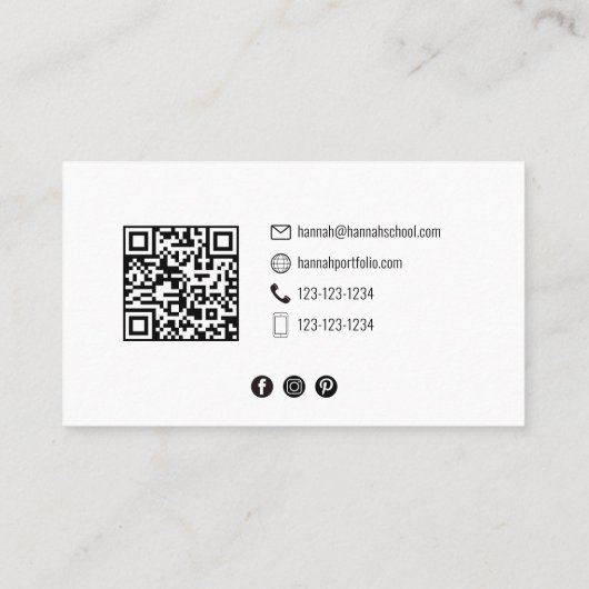 Afstuderen Student University Graduation Cap Gold Visitekaartje (Achterkant)