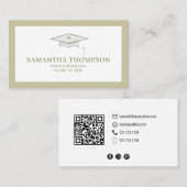 Afstuderen Student University Graduation Cap Gold Visitekaartje (Voorkant / Achterkant)