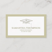 Afstuderen Student University Graduation Cap Gold Visitekaartje (Voorkant)