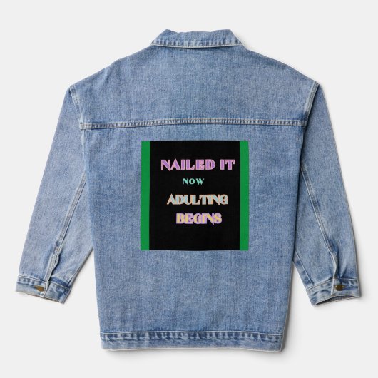 Afstuderen Succes Vrouwen Denim Jacket (Achterkant)