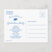Afstuderen Sunflower Blue Save the Date Briefkaart (Achterkant)