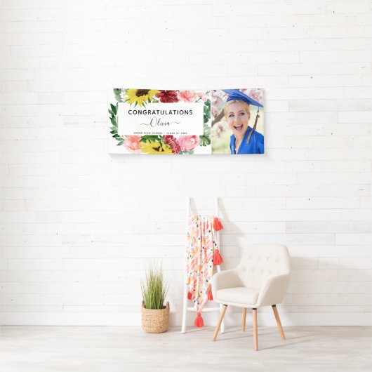 afstuderen Sunflower High School College 2023 Spandoek (Insitu)