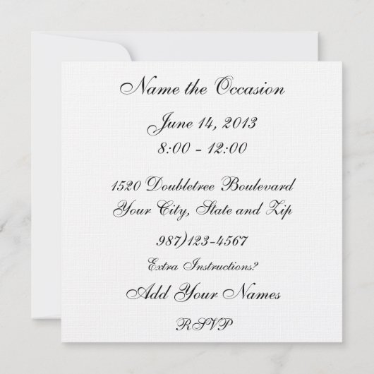 Afstuderen Sweet Coffee / Tea Party - SRF Kaart (Achterkant)