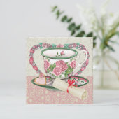 Afstuderen Sweet Coffee / Tea Party - SRF Kaart (Staand voorkant)