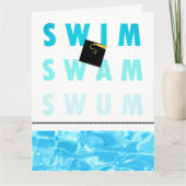 Afstuderen SWimmer Swim Team Kaart (Voorkant)
