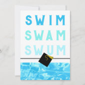 Afstuderen SWimmer Swim Team Kaart (Voorkant)