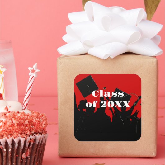 Afstuderen T-shirts en geschenken Vierkante Sticker (Feest)