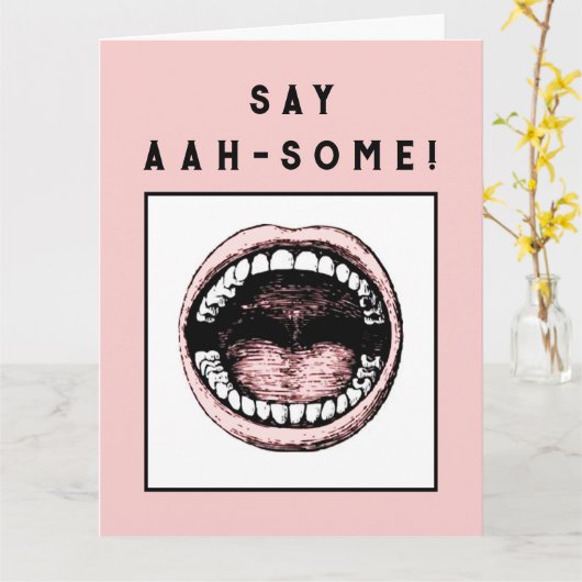 Afstuderen tandheelkunde kaart (Gele Bloem)