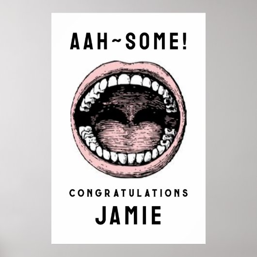 Afstuderen tandheelkunde poster (Voorkant)