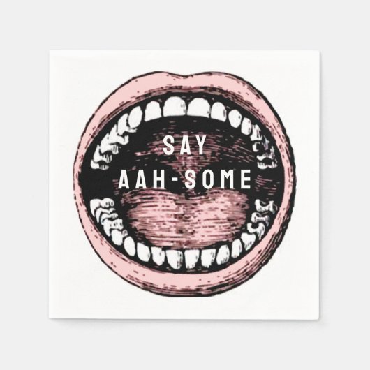 Afstuderen tandheelkunde servetten (Voorkant)