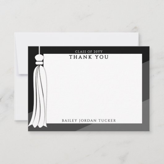 Afstuderen Tassel Black Ombre Bedankt (Voorkant)