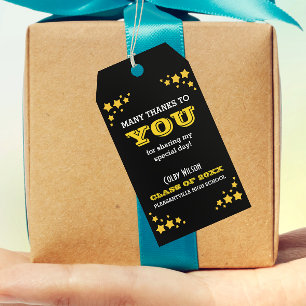 Afstuderen Tassel gedoe dank u Favor Tag Cadeaulabel