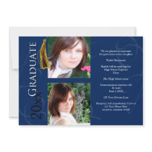 Afstuderen Tassel in blauwe bekendmaking