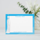 Afstuderen Tassel Sky Blue Ombre Bedankt (Staand voorkant)