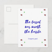 Afstuderen - Tassle was het gedoe briefkaart waard (Voorkant / Achterkant)